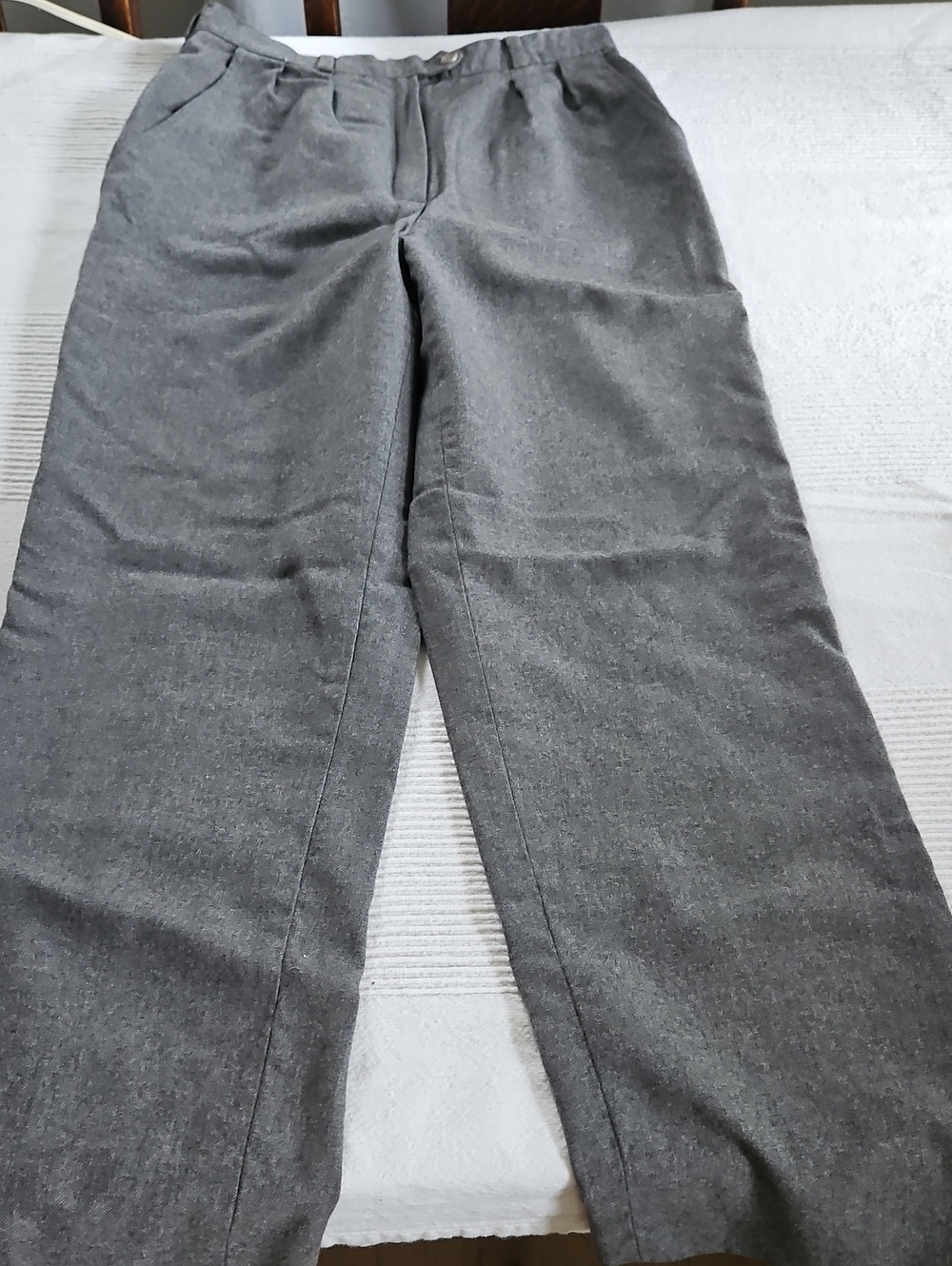 Classic Gray Tailored Straight Trousers